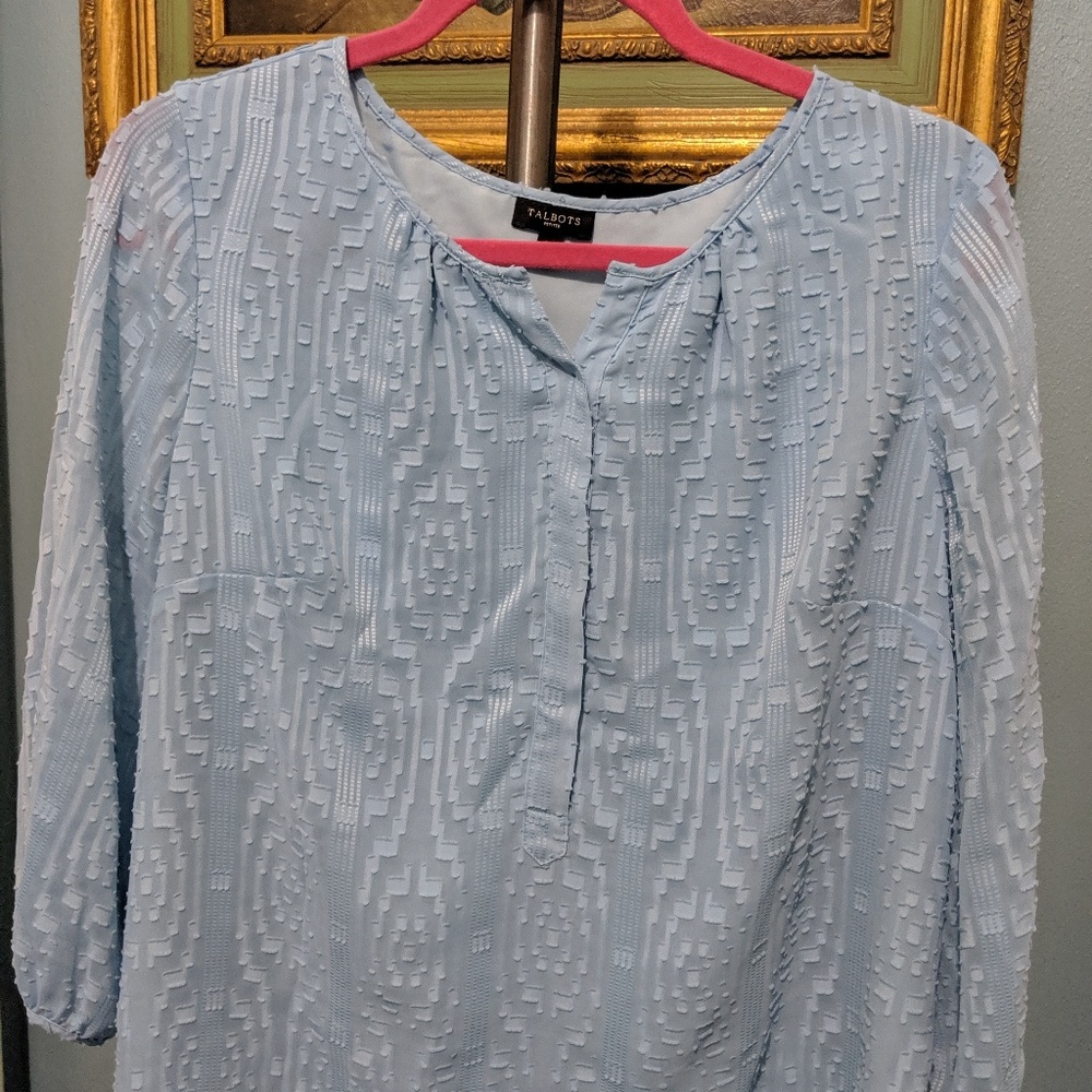 Talbot's blue dress top